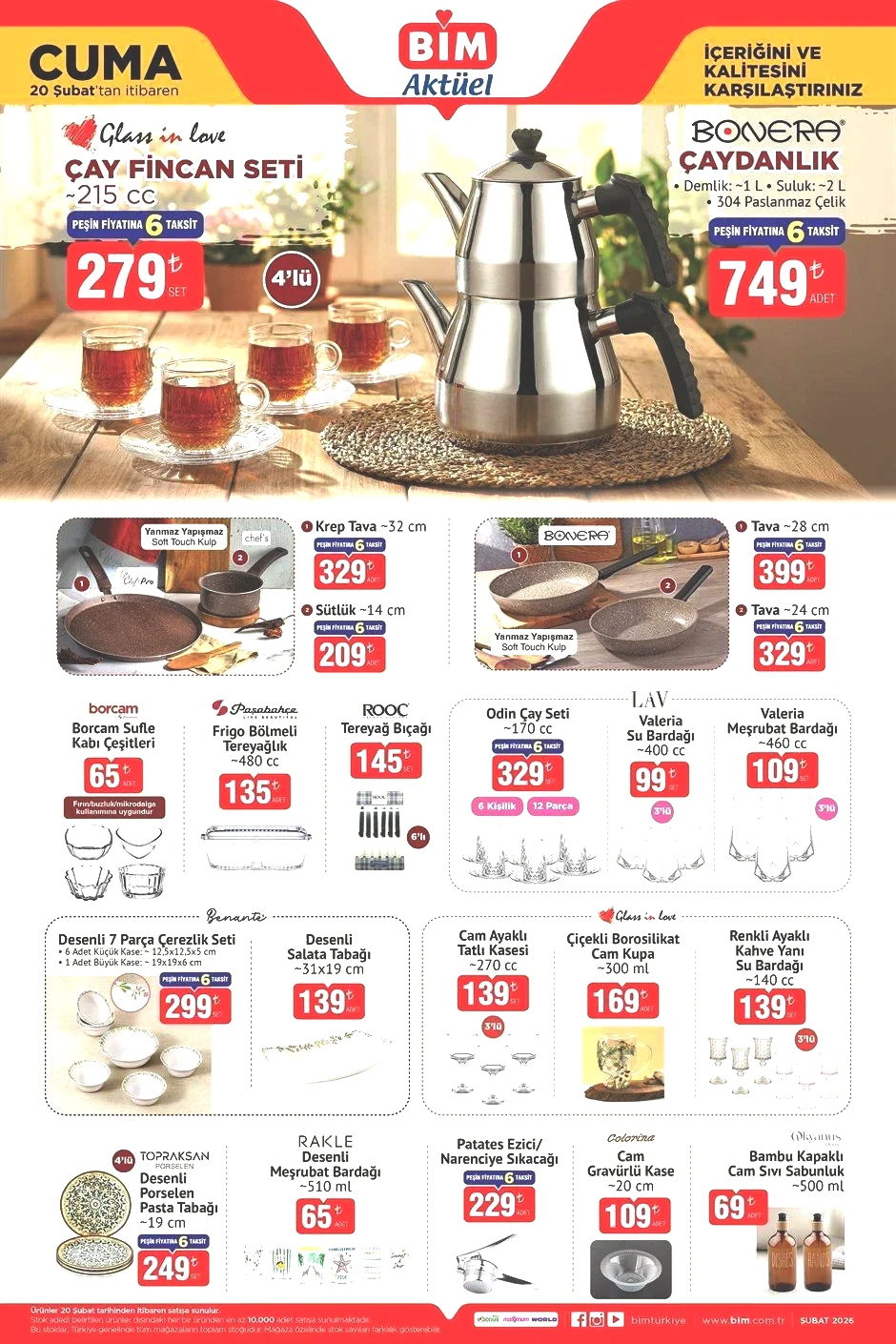 BİM 20 ŞUBAT CUMA AKTÜEL ÜRÜNLER KATALOĞU