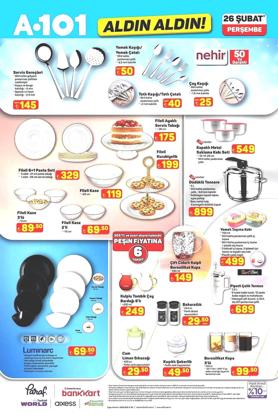 26 ŞUBAT A101 ALDIN ALDIN AKTÜEL KATALOĞU