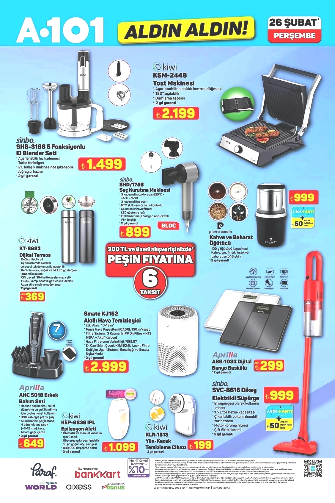 26 ŞUBAT A101 ALDIN ALDIN AKTÜEL KATALOĞU