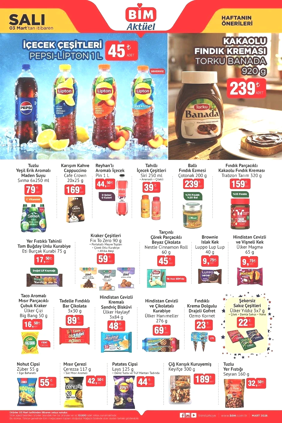 3 MART SALI BİM AKTÜEL KATALOĞU