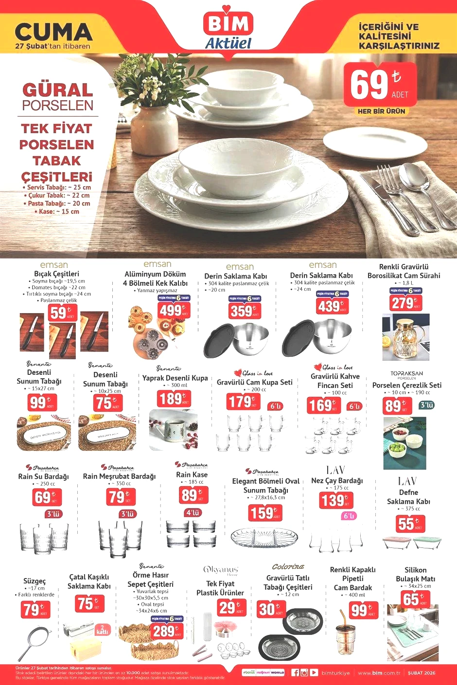 BİM 27 ŞUBAT CUMA AKTÜEL KATALOĞU