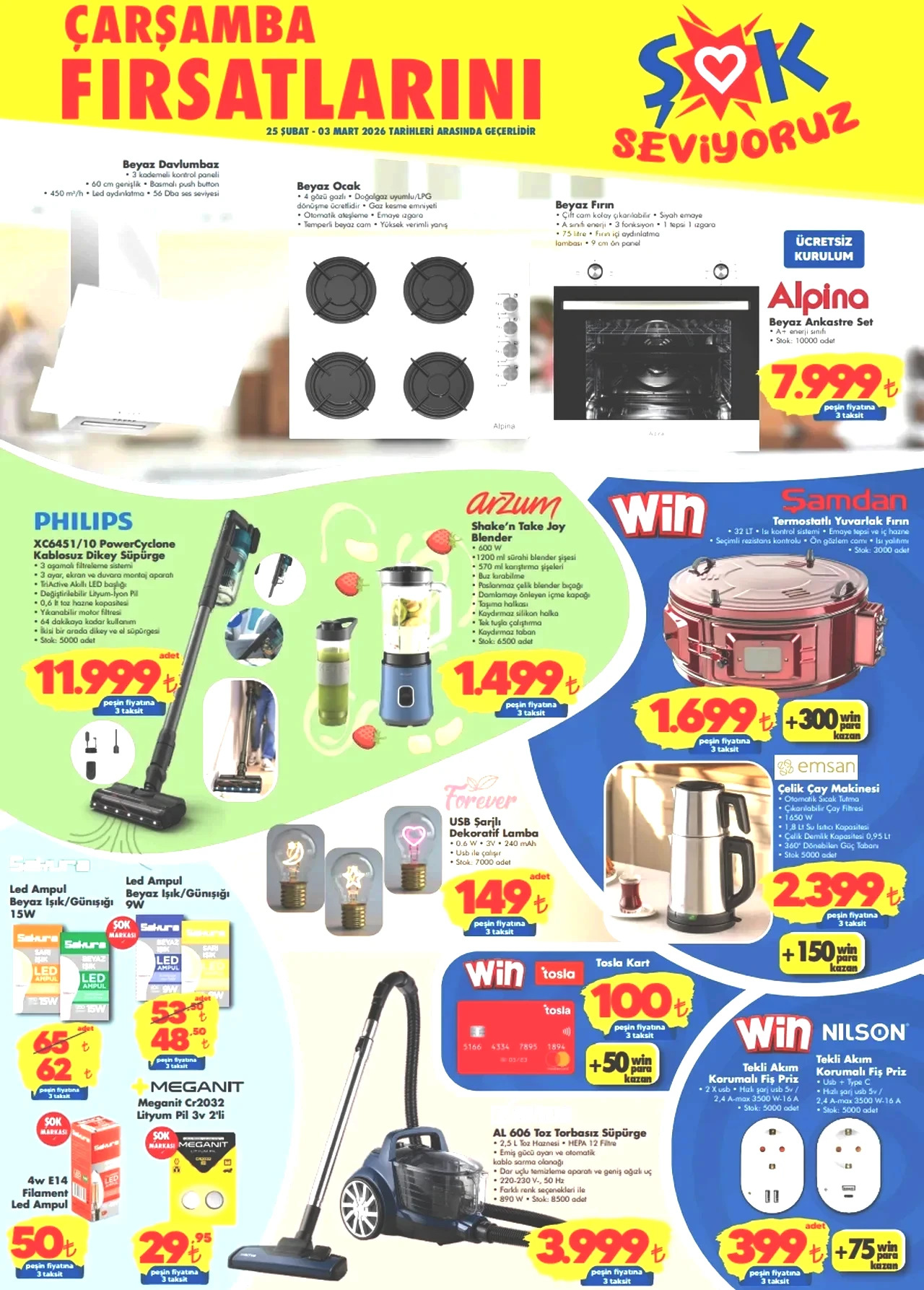 ŞOK aktüel 25 Şubat ürünleri raflarda yerini aldı! Bugün ŞOK'a kol saatleri, pamuklu battaniye ve 3'lü ankastre seti geliyor