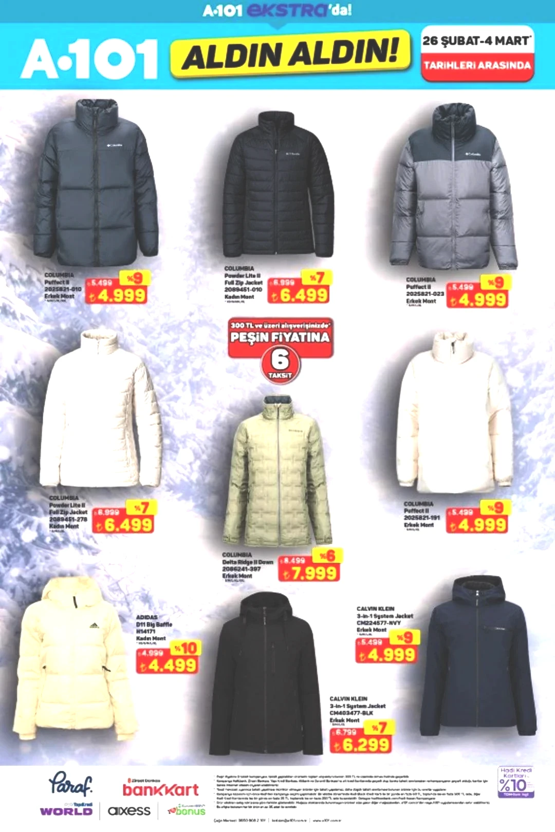 A101 e Columbia mont çeşitleri geliyor! 26 Şubat  2026 A101 katalog yayınlandı! 19