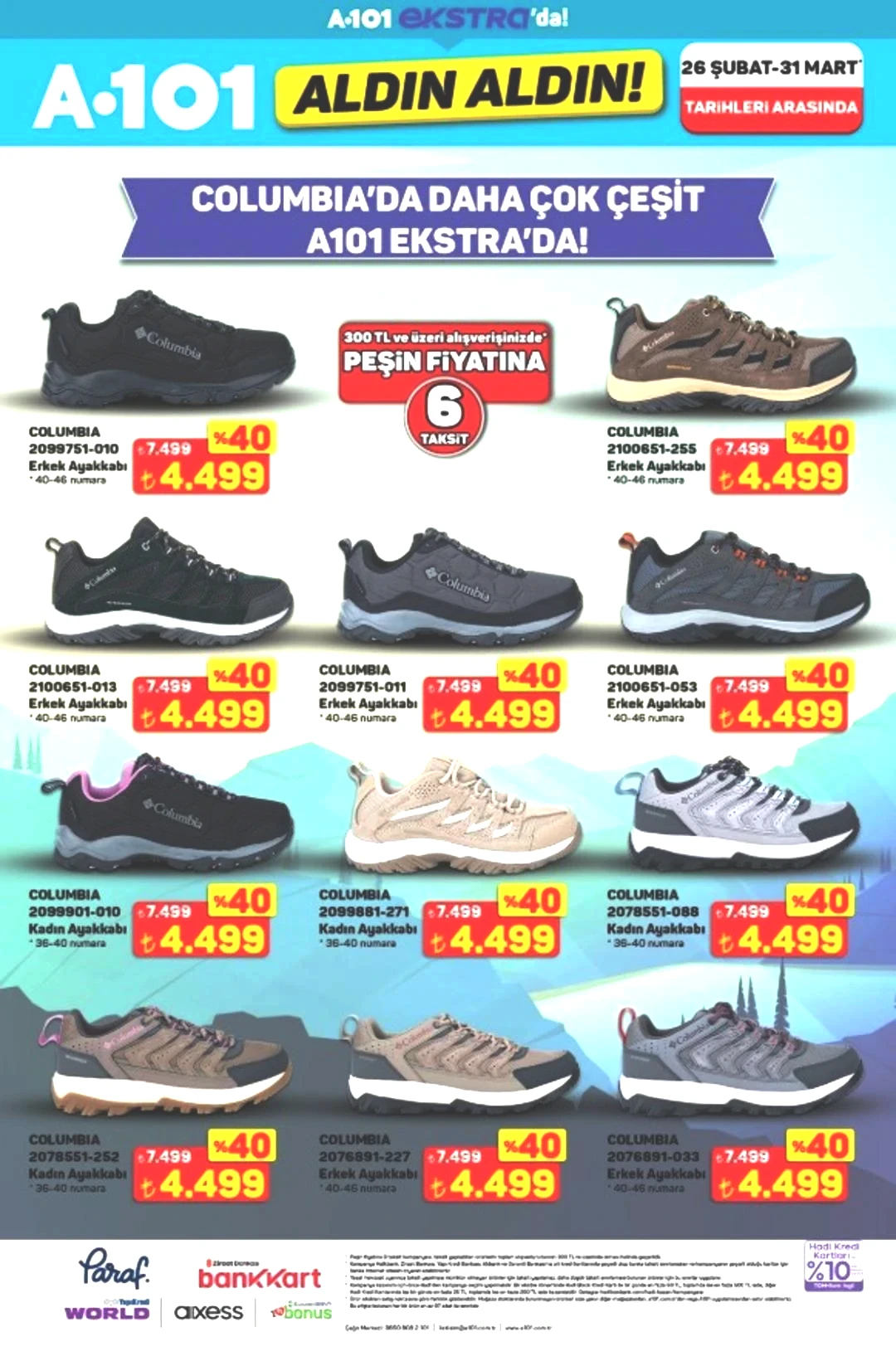 A101 e Columbia mont çeşitleri geliyor! 26 Şubat  2026 A101 katalog yayınlandı! 18